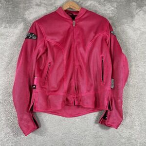 Joe Rocket Motorcycle Jacket Womens Medium Pink Riding Moto Zip Up Mesh Padded